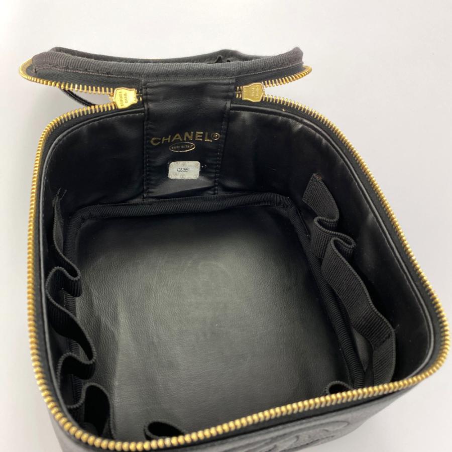 CHANEL シャネル ヴィンテージシャネル キャビアスキン バニティバッグ