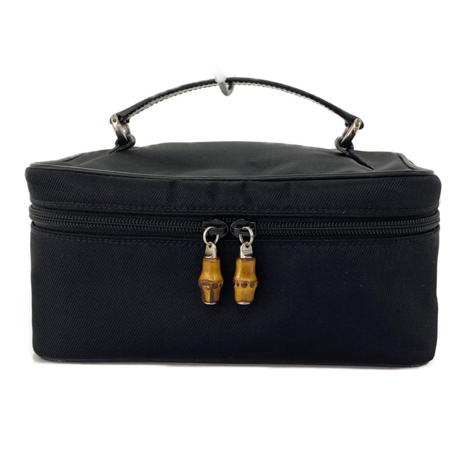 GUCCI バニティバッグ パテントレザー ブラック 032 1956 0150 1円 □美品□ GUCCI グッチ 032 1956 0150 バンブー パテント