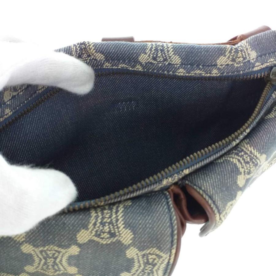 CELINE セリーヌ マカダム・デニムウエストポーチバッグ/ブルー CELINE セリーヌ マカダム・デニムウエストポーチバッグ/ブルー