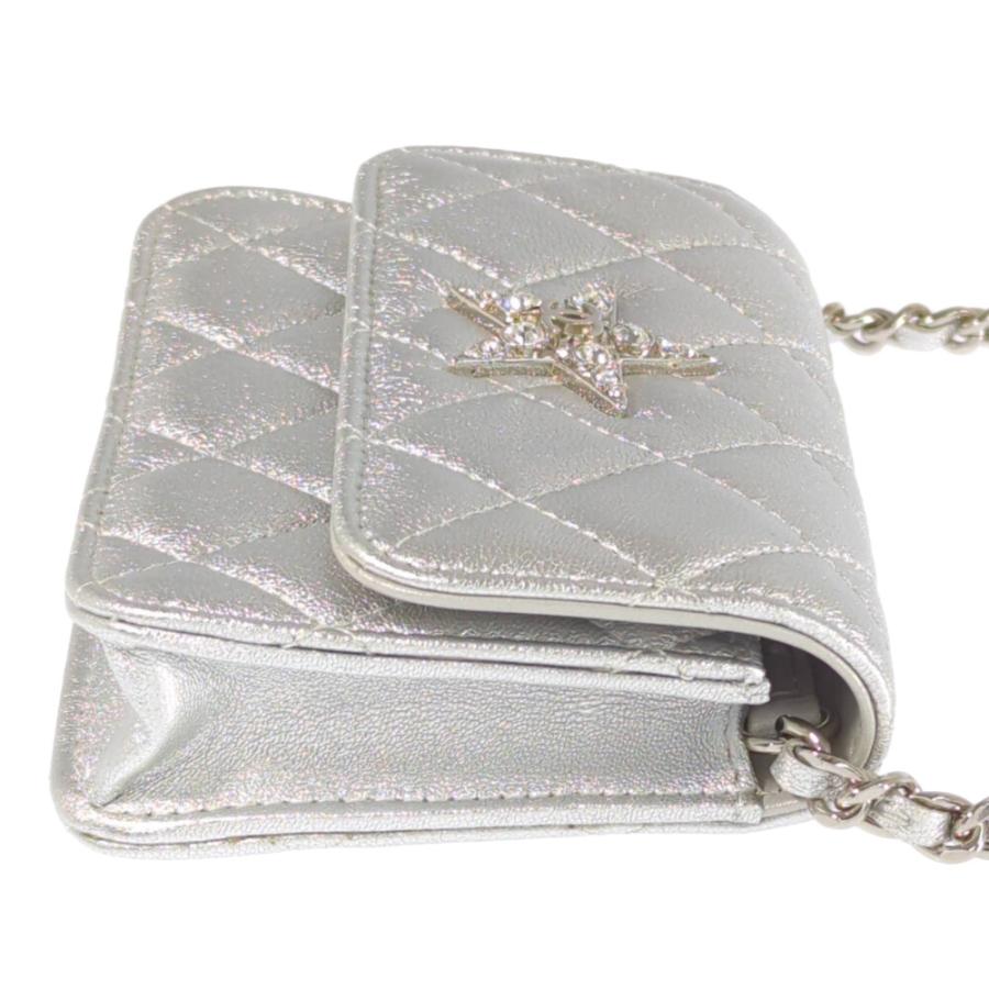 CHANEL シャネル 2021-2024 メタリックラムスキン・クリスタルスター  