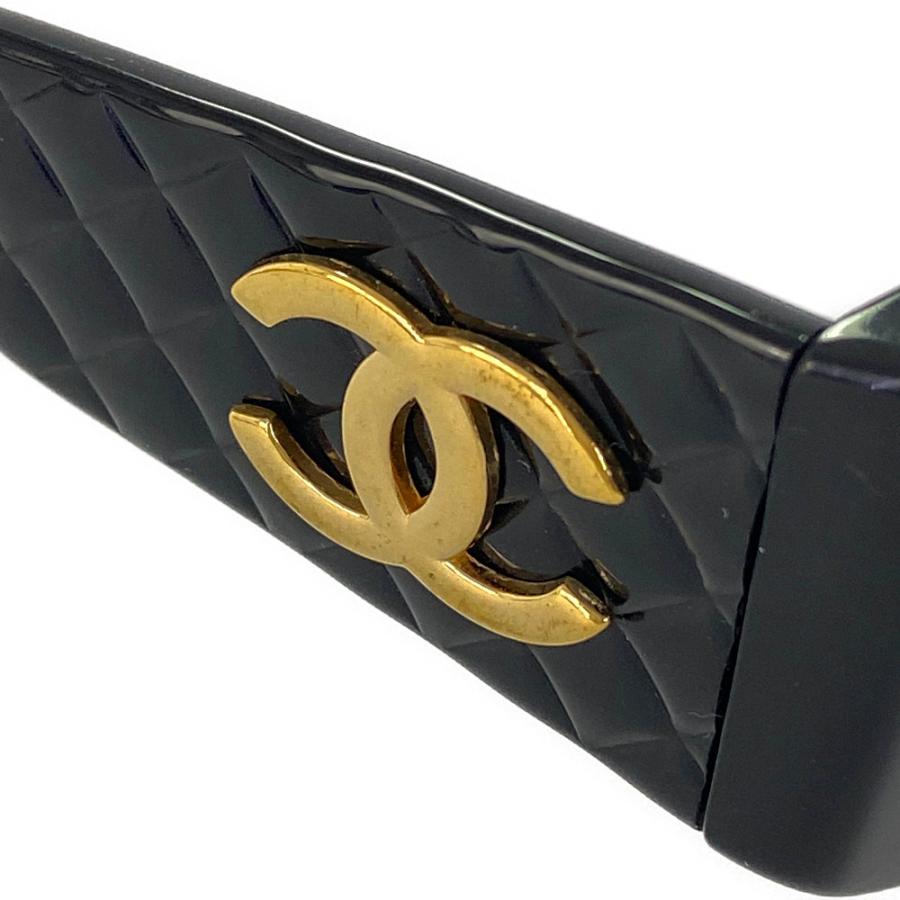 CHANEL シャネル マトラッセ・ボストンサングラス・メガネ/ブラック 