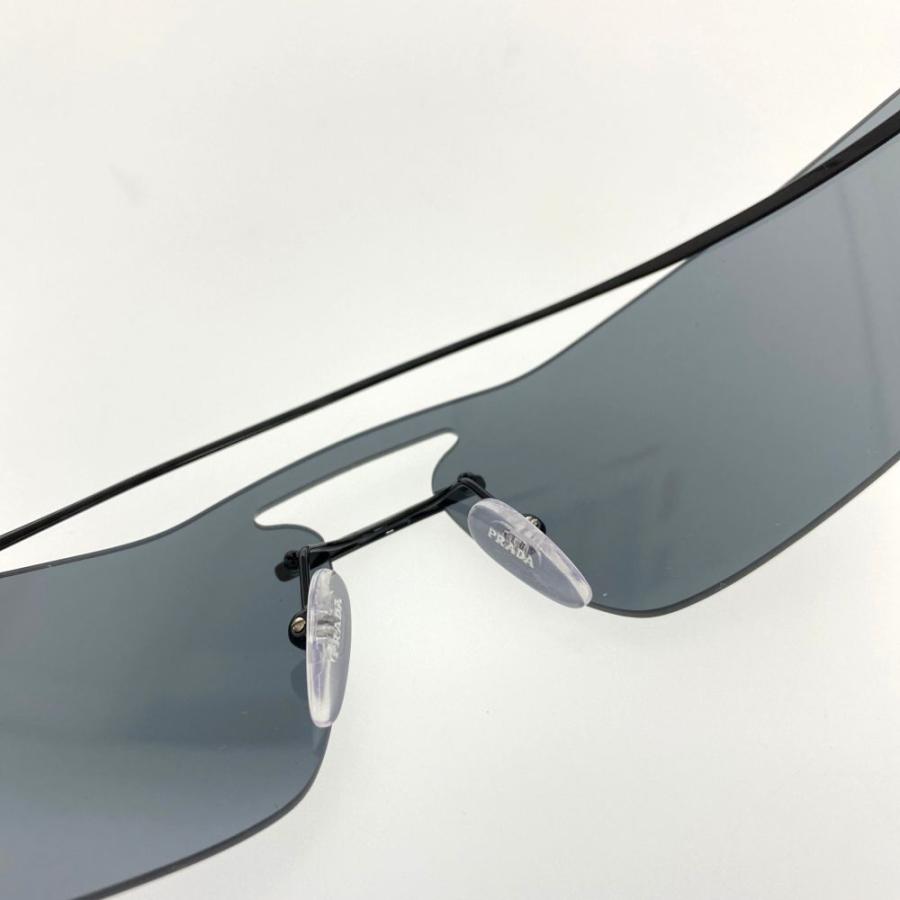 【美品】PRADA プラダ サングラス SPR61G PRADA プラダ ハーフリムサングラス/SPR61V/ブラック/メンズ