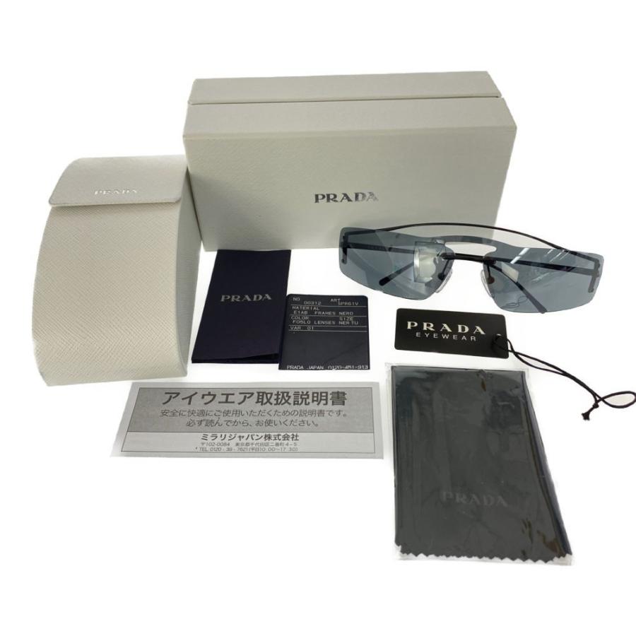 【美品】PRADA プラダ サングラス SPR61G PRADA プラダ ハーフリムサングラス/SPR61V/ブラック/メンズ