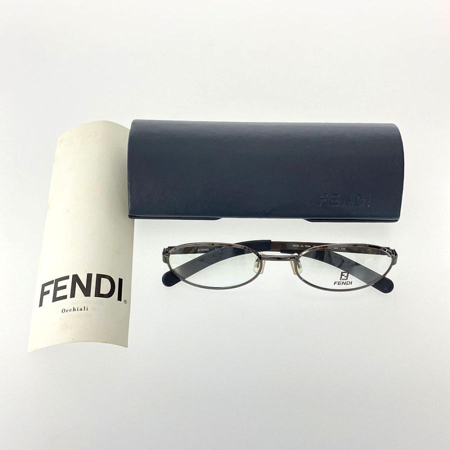 FENDI（フェンディ） オーバルサングラス・メガネ/VL7254/ブラック