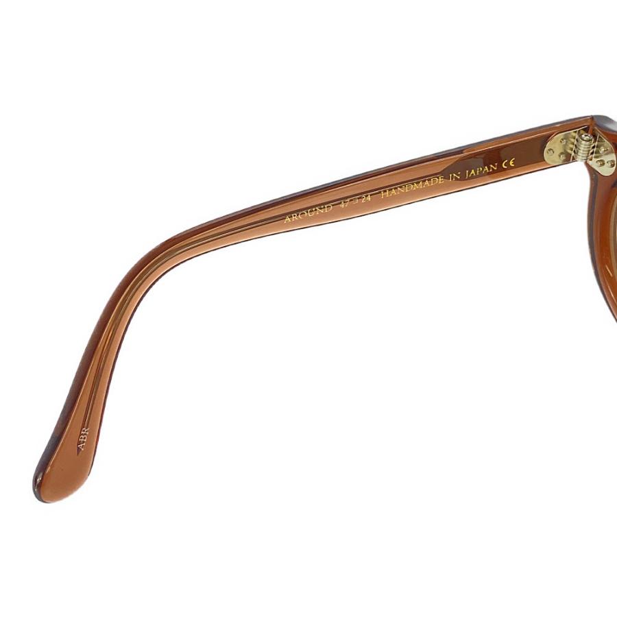 アヤメ AROUND ラウンドシェプ セルフレームサングラス/クリアブラウン
