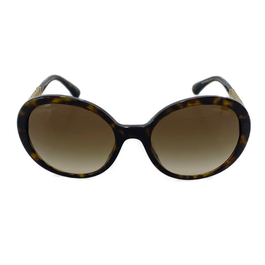 CHANEL シャネル ロゴプレート チェーン オーバルサングラス