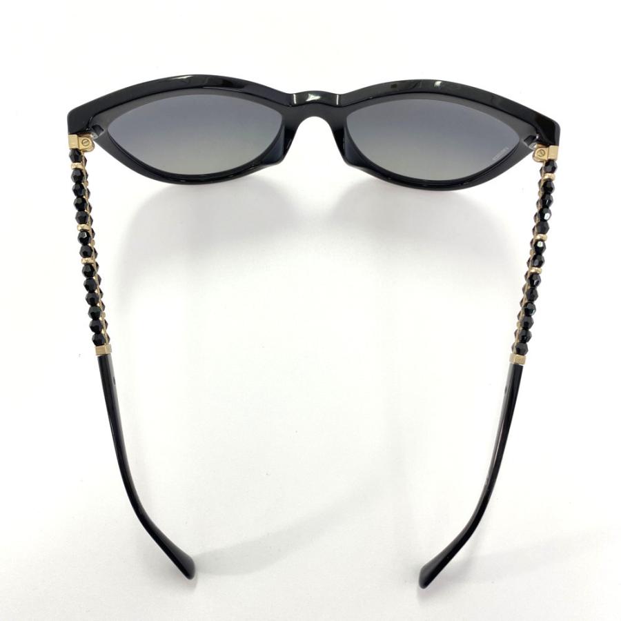 CHANEL シャネル ブラックビジュー オーバルサングラス・メガネ