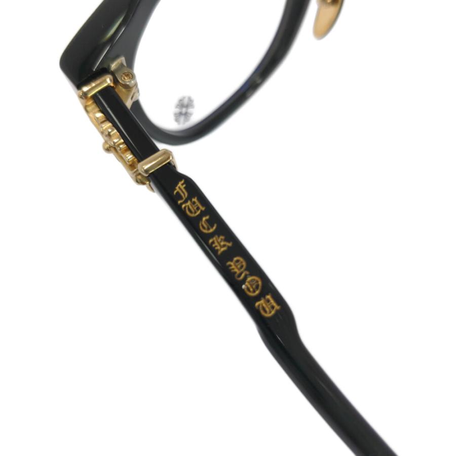 クロムハーツ RODSICLE BK-GP・フローラルクロス ウェリントン・メガネ  