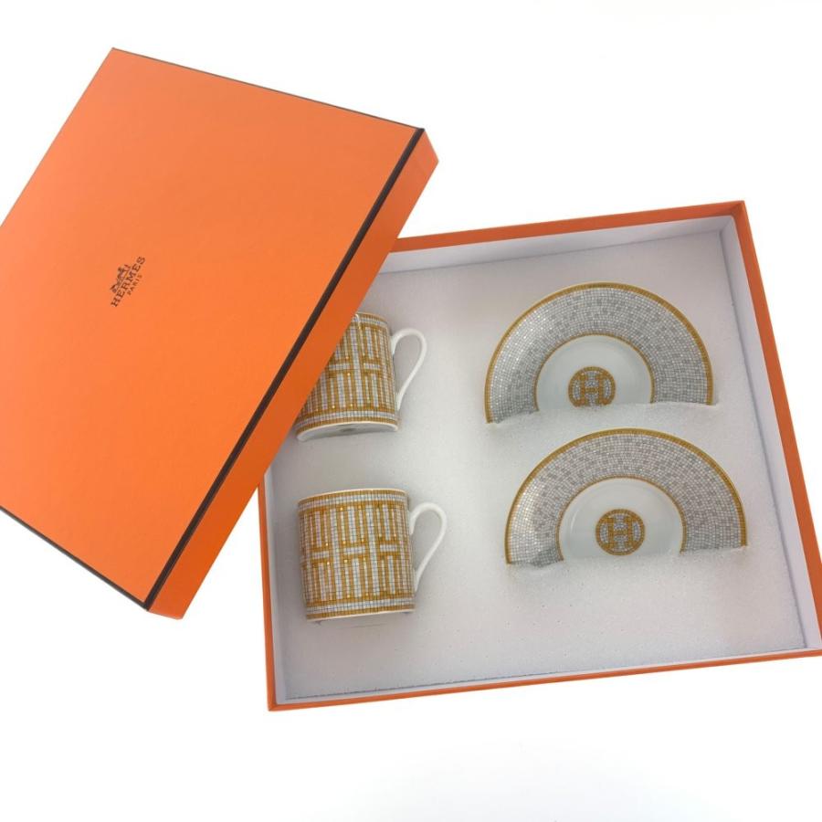 HERMES - HERMES モザイクヴァンキャトル カップ&amp;ソーサー2客セット 楽天市場】【再入荷！】【2客セット】エルメス HERMES モザイク