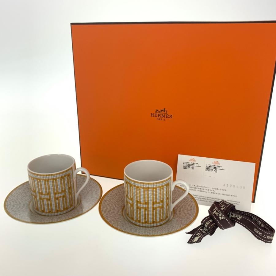 HERMES 超美品・エルメス モザイクヴァンキャトルコーヒー