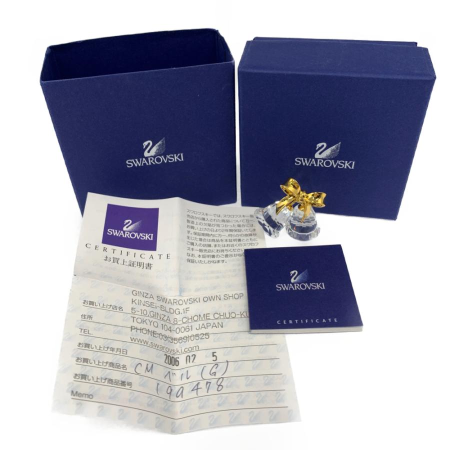 SWAROVSKI（スワロフスキー） クリスタル 置物リボン ベル 雑貨/199478