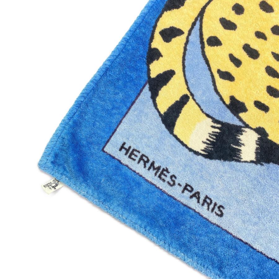 HERMES エルメス 大判・インテリアタオル ビーチタオル ヒョウ柄