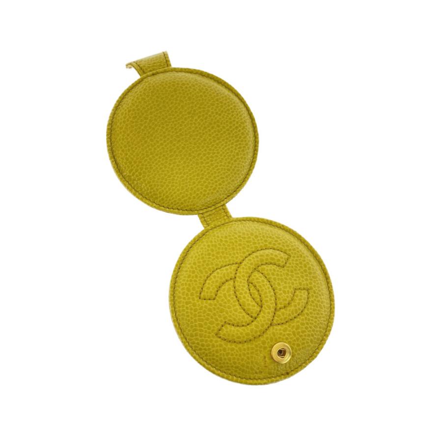 CHANEL 両面ミラー ミニコンパクトチャーム　ココマーク　専用箱カバー付き CHANEL（シャネル） ココマーク・両面コンパクトミラー/イエロー系