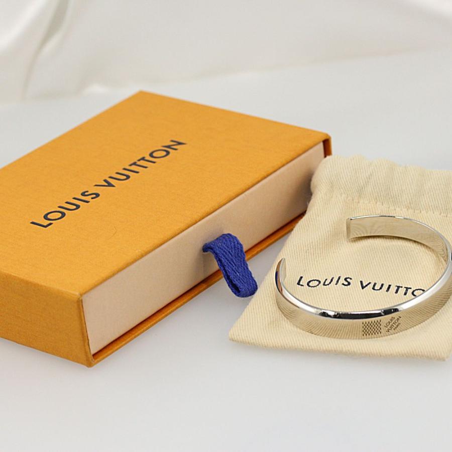 ルイヴィトン ダミエ・カフバングル・ブレスレット/M61974/シルバー