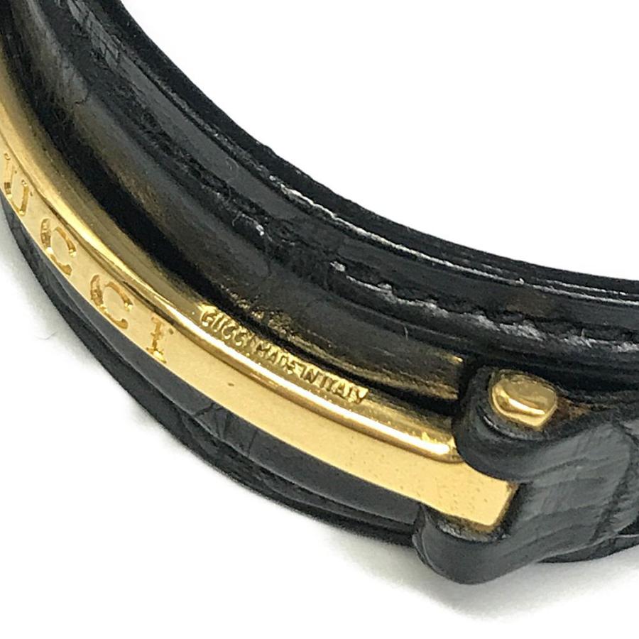 GUCCI グッチレザーバングル GUCCI □新品同様□ グッチ レザー ブレスレット バングル