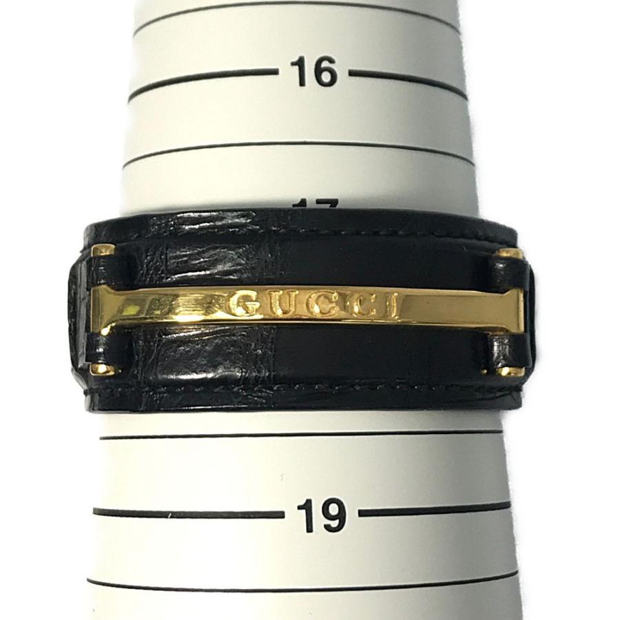 GUCCI グッチレザーバングル GUCCI □新品同様□ グッチ レザー ブレスレット バングル
