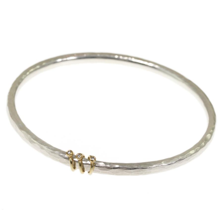 マルコムベッツ リングチャームつき 3P・ダイヤモンドバングル