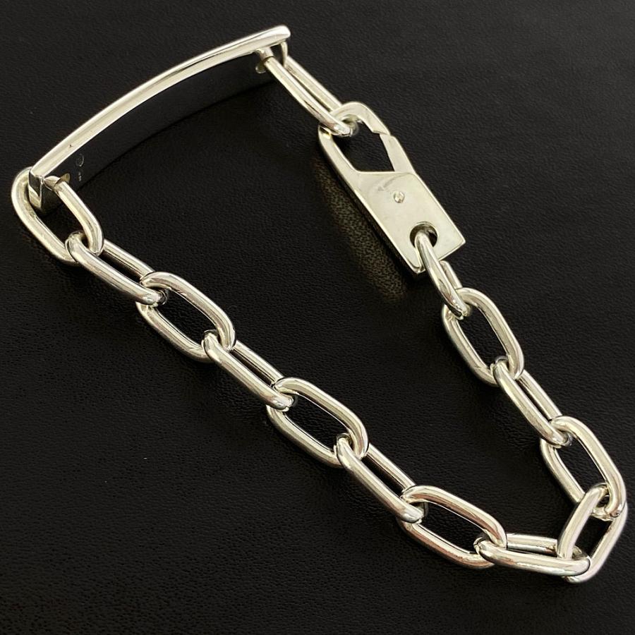 GUCCI グッチ チェーンプレートブレスレット/Sv925-18.6g