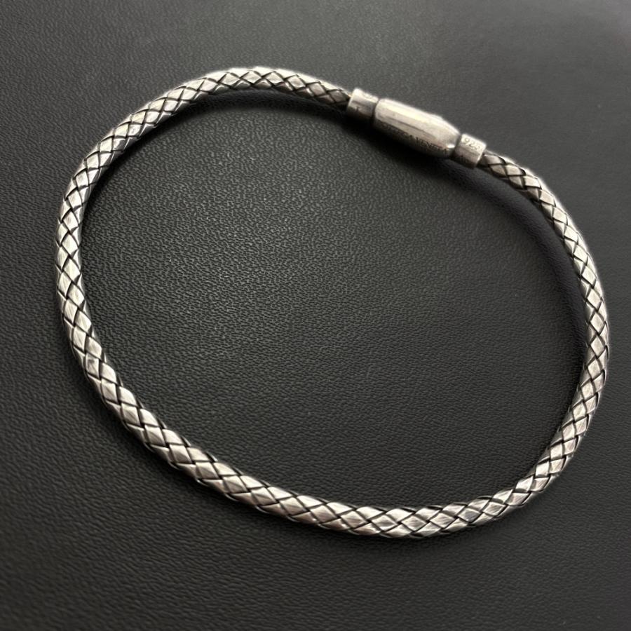 ボッテガヴェネタ イントレチャート・ワイヤーブレスレット/Sv925-6.8g
