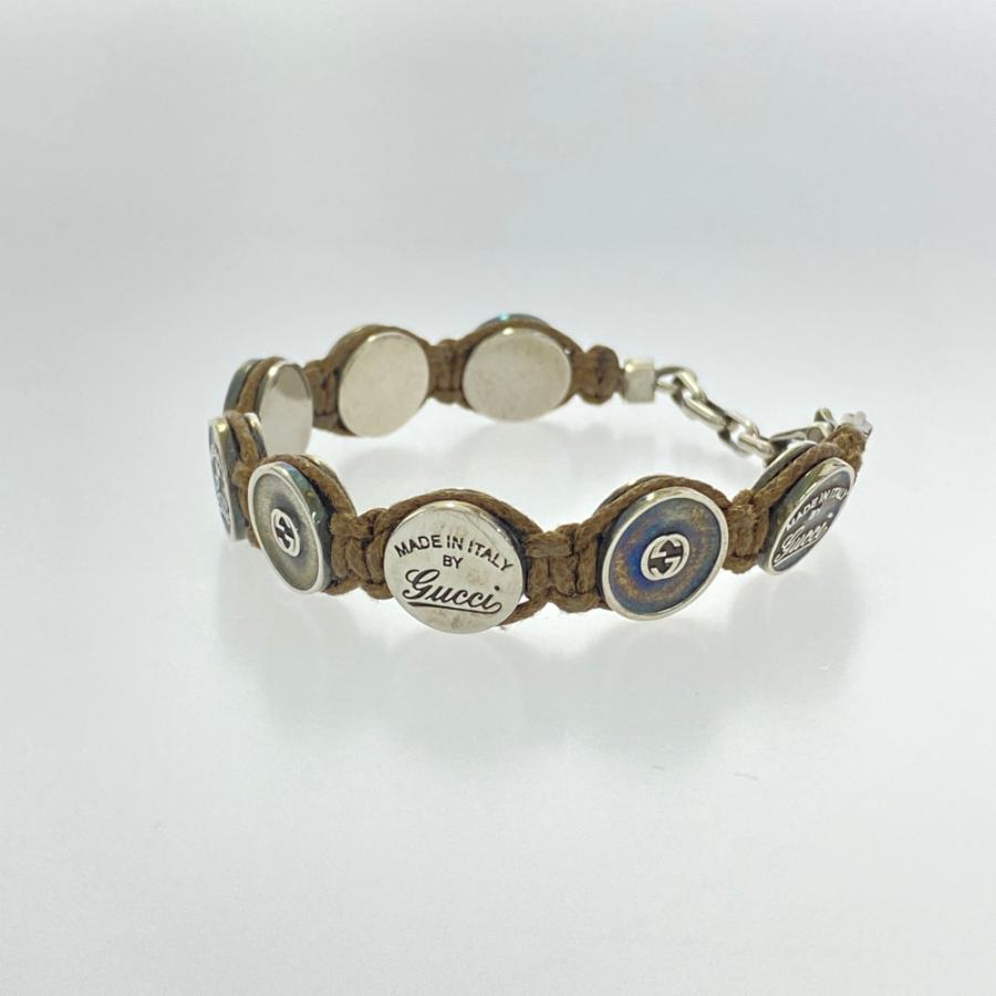 GUCCI（グッチ） アイコンロゴコインブレスレット/Sv925-34.8g/シルバー/ブラウン/GUCCI  翌日配送可/RF1/h210203/378963 : リファスタ・Yahoo!ショッピング店 - 通販 - Yahoo!ショッピング