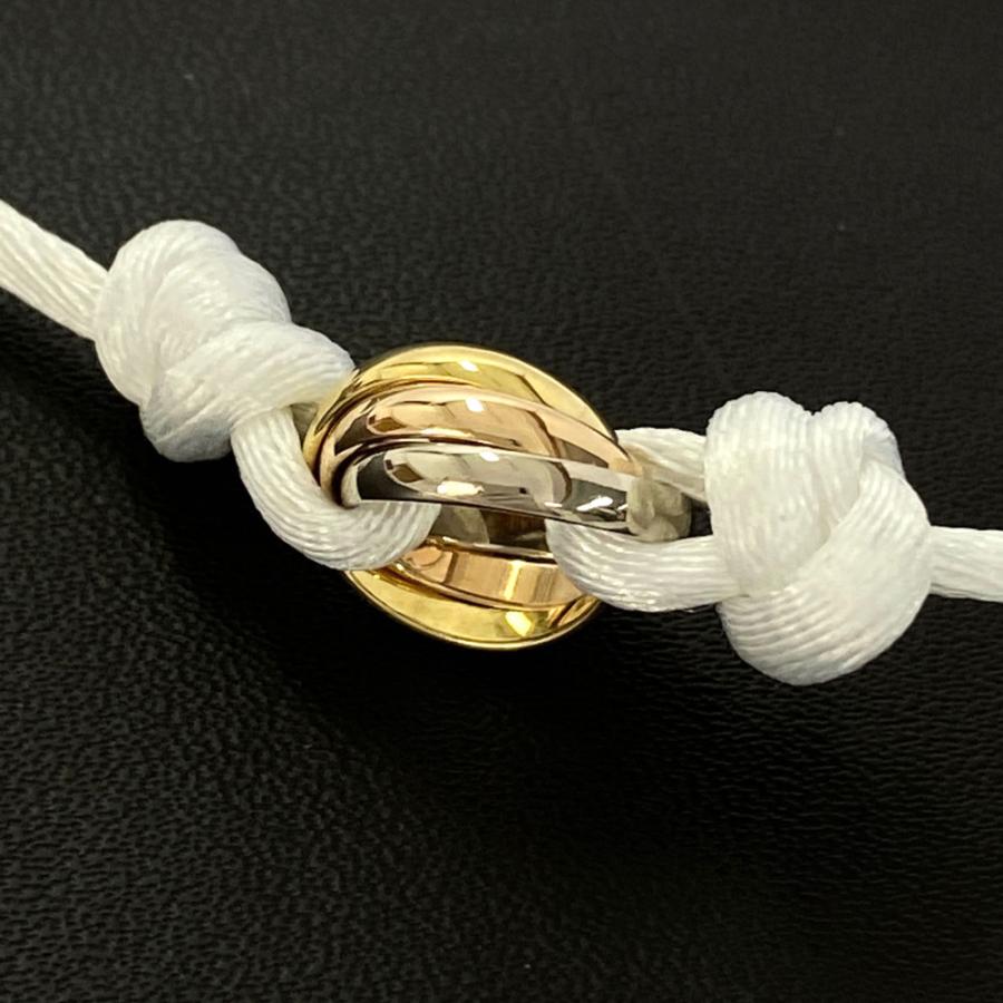 Cartier（カルティエ） トリニティ・シルクコードブレスレット/K18Y+W+