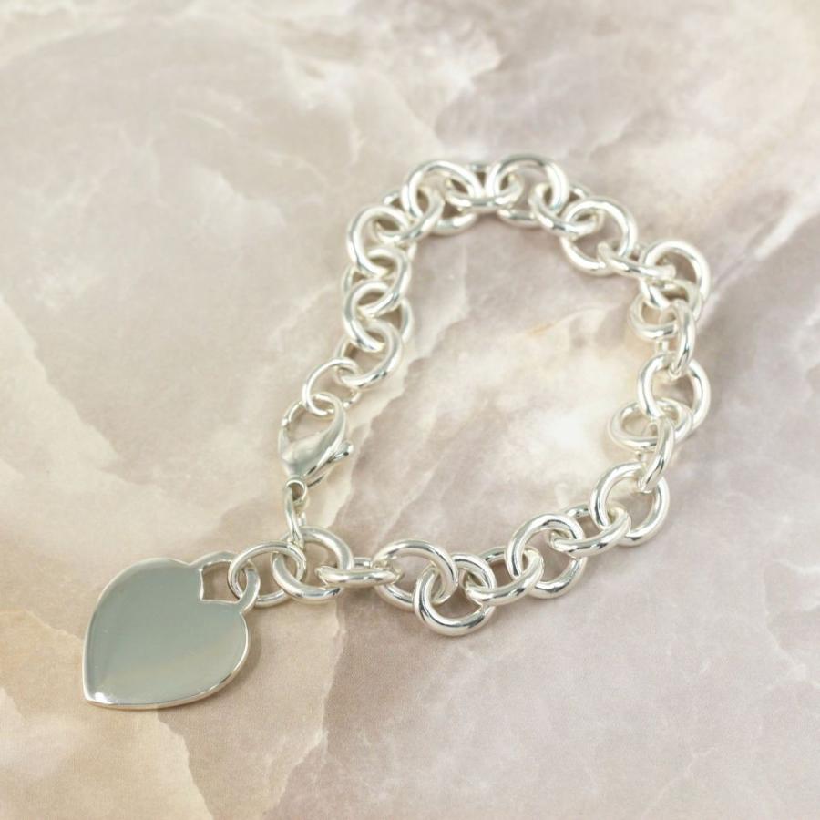 ティファニー ハートブレスレット SV925 TIFFANY&Co. ティファニー ハートチェーンリンクブレスレット