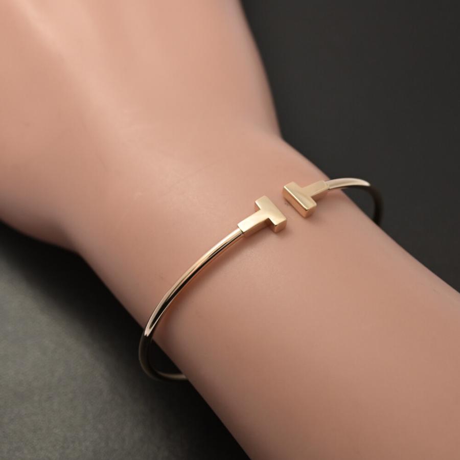 ティファニー　Tワイヤー　ブレスレット　K18YG TIFFANY&Co.（ティファニー） 美品 Tワイヤー ブレスレット K18YG 750