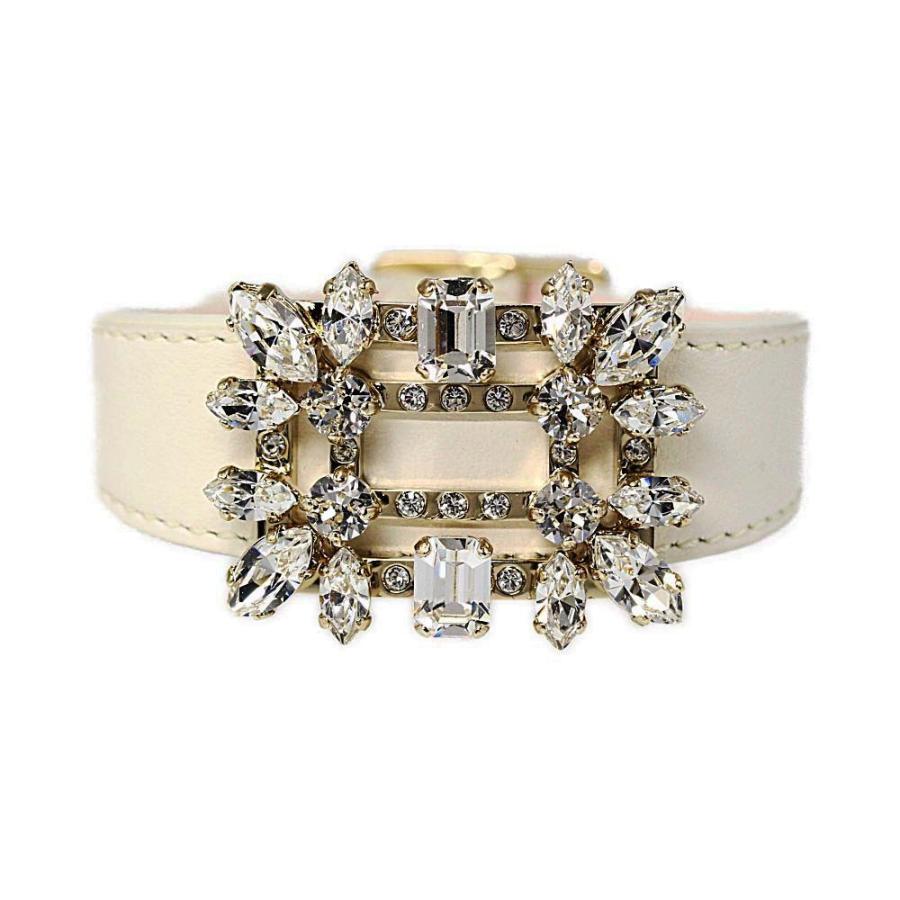 ロジェヴィヴィエ ブロッシュヴィヴィエ ブレスレット レザー クリスタル /ホワイト/Roger Vivier  翌日配送可/h201208/372456 :GOAA0242L:リファスタ・Yahoo!ショッピング店 - 通販 - Yahoo!ショッピング