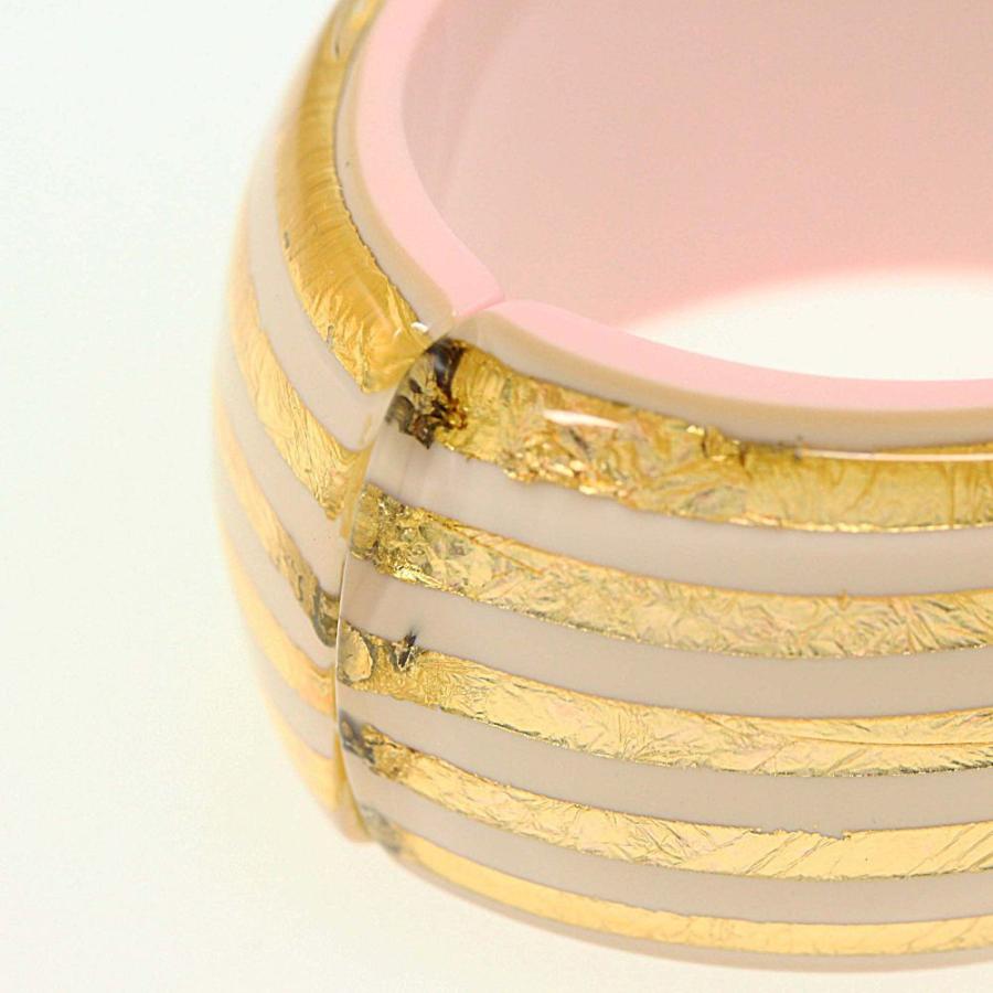CHANEL（シャネル） ココマーク ボーダー レジン ワイドバングル