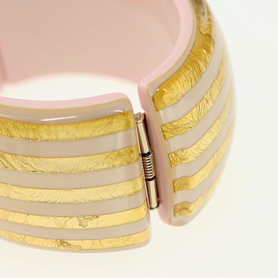 CHANEL（シャネル） ココマーク ボーダー レジン ワイドバングル