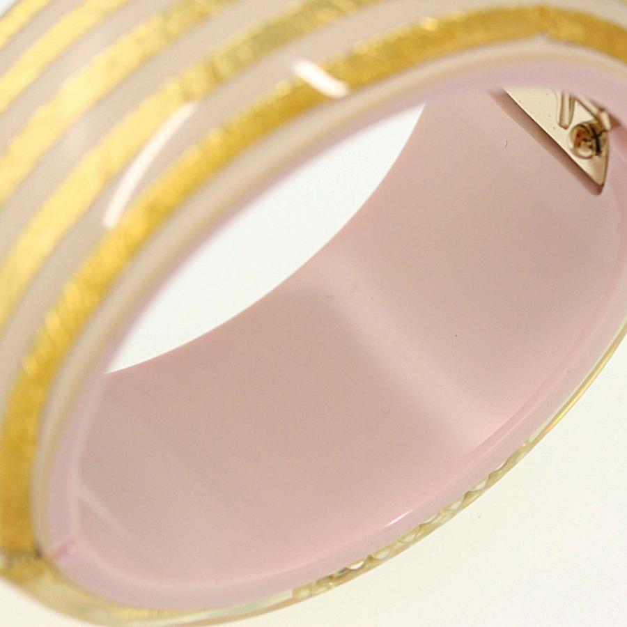 CHANEL（シャネル） ココマーク ボーダー レジン ワイドバングル