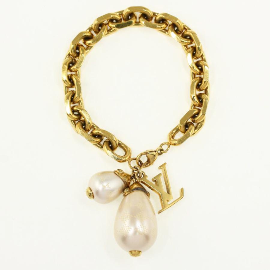 ルイヴィトン ブラスレダミエパール ロゴチェーンブレスレット 55.0g