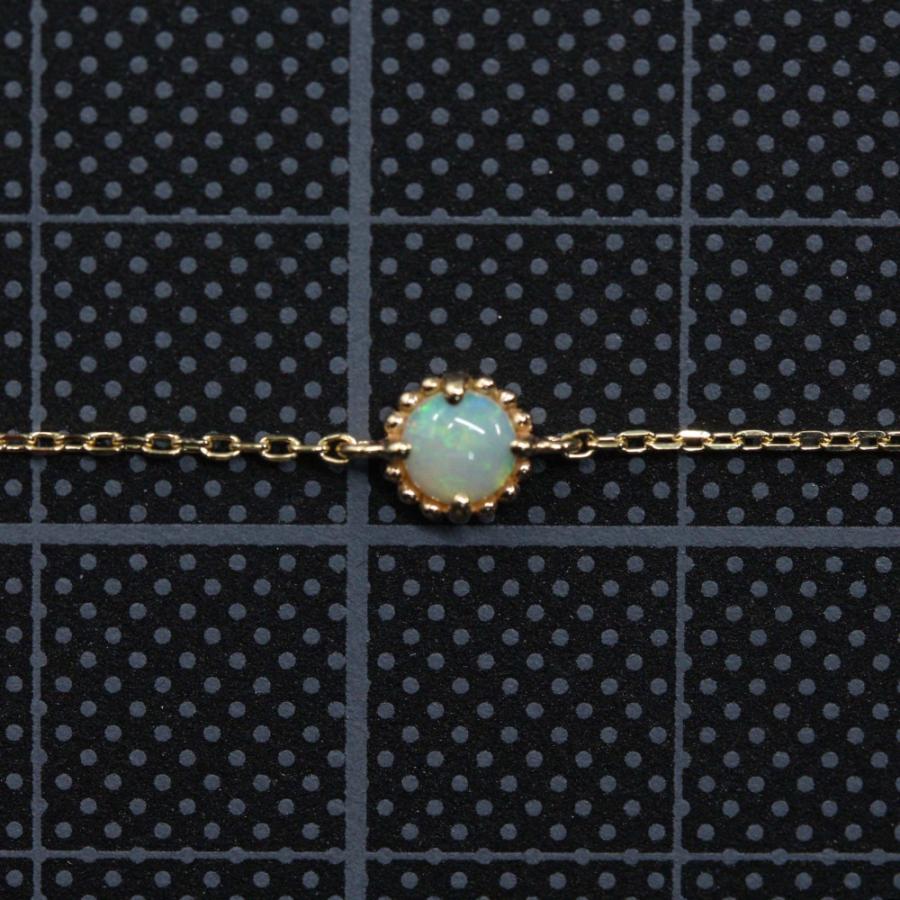 ete エテ シンプルライン ライトオパールブレスレット/K10YG/416