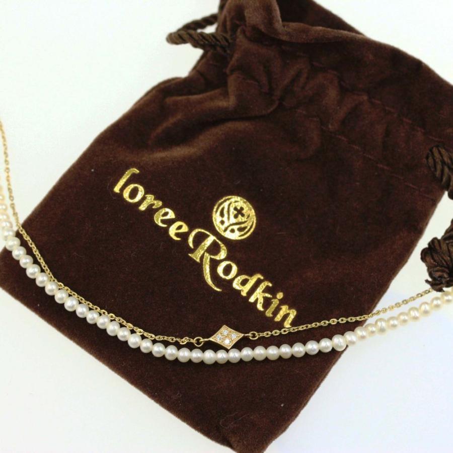 ローリーロドキン パール ダイヤモンド 2連ブレスレット/K18YG/750-2.4