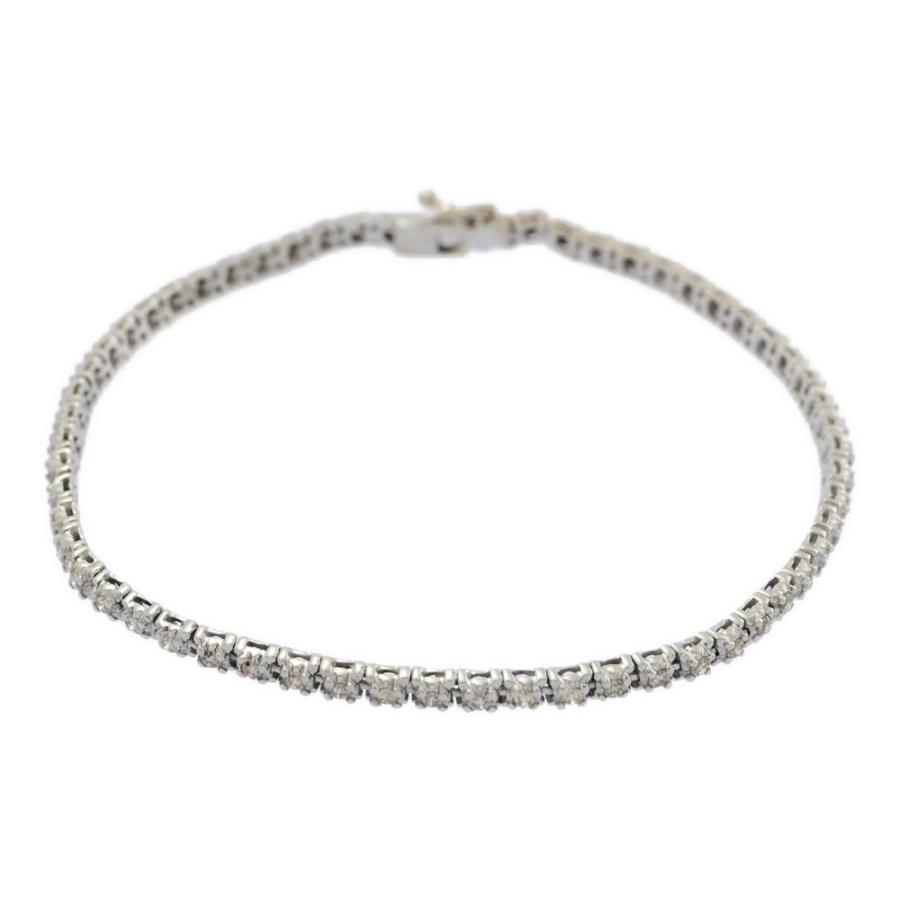 1ct/テニスセッティング・ダイヤモンドブレスレット/K18(WG無)-7.8g 