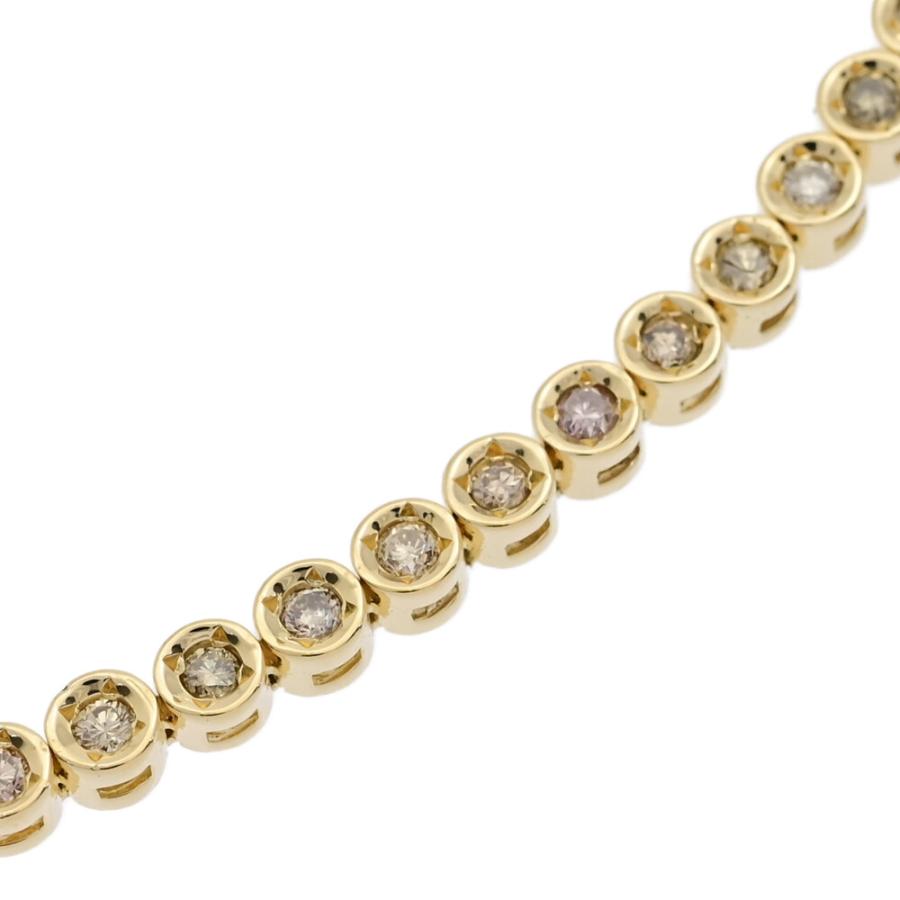1.13ct/テニスセッティング 55P・ダイヤモンドブレスレット/K18YG/750 