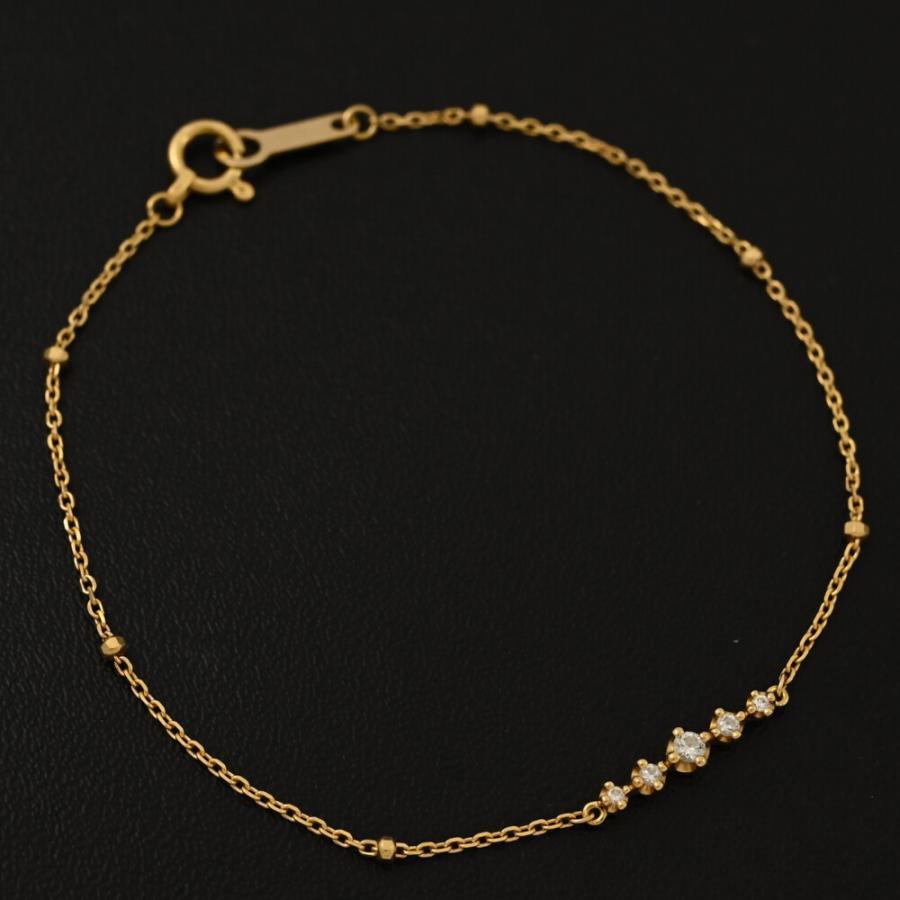 1g 4℃ ヨンドシー ダイヤモンドブレスレット/K18YG/750/イエロー