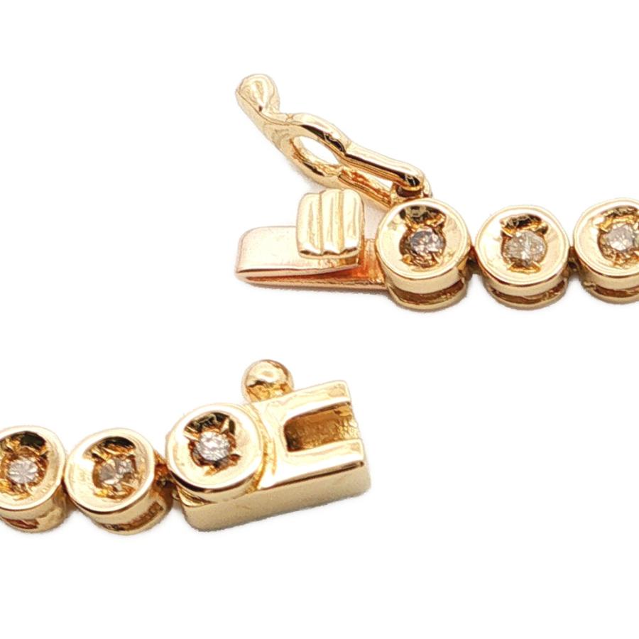1.00ct テニスセッティング ダイヤモンドブレスレット K18YG/750-9g