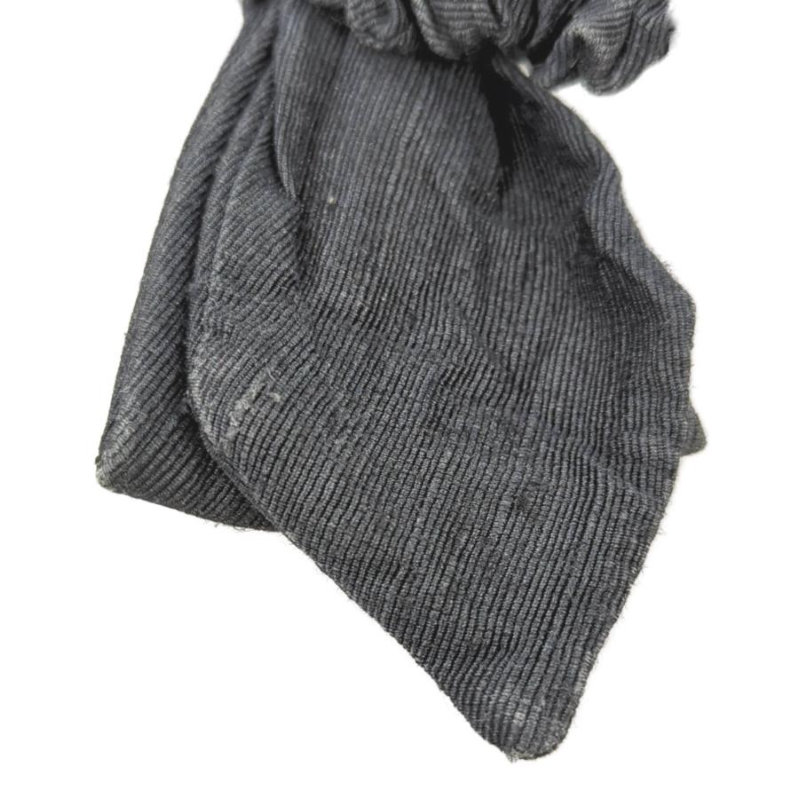 CHANEL リボン付きシュシュ　ヘアゴム ネイビー CHANEL シャネル シュシュ リボン シルク ネイビー 髪飾り ヘア