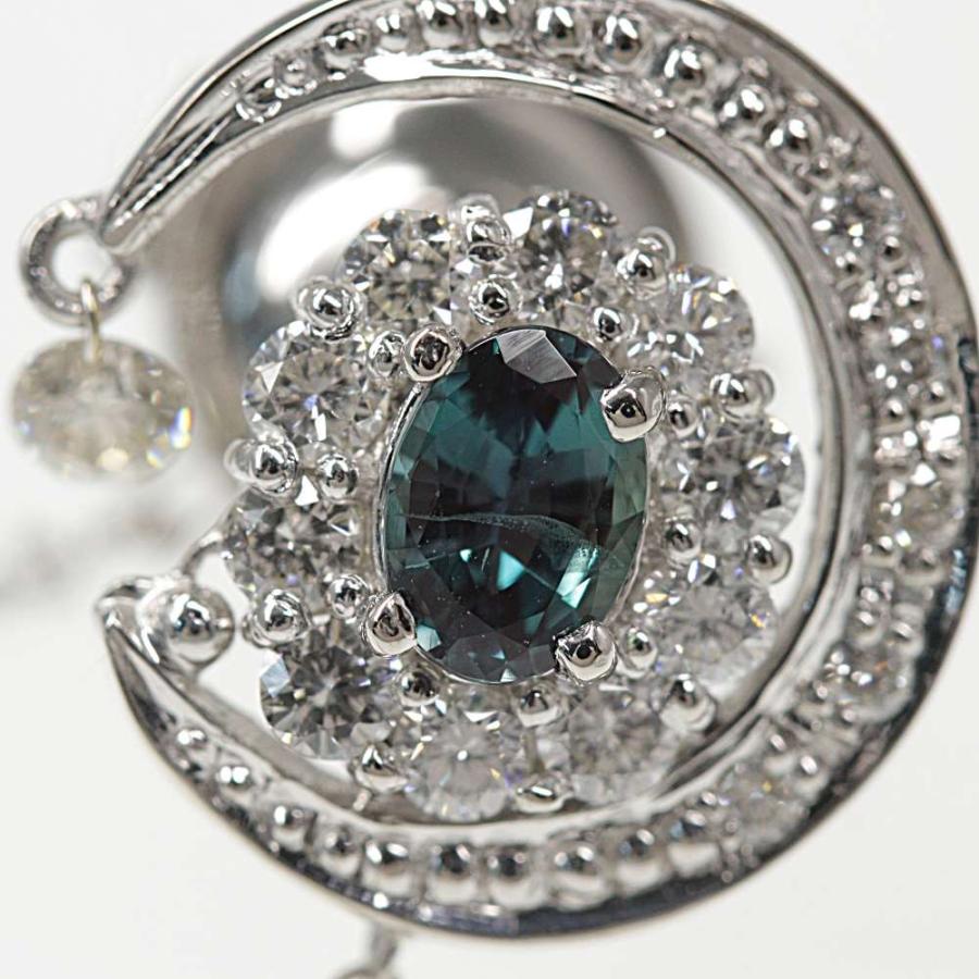 タイタック・アレキサンドライト・ダイヤモンドブローチ・カラー