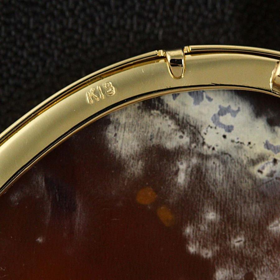 シェルカメオ Balzano/バルザーノ 花を持つ女性 ブローチ ペンダント