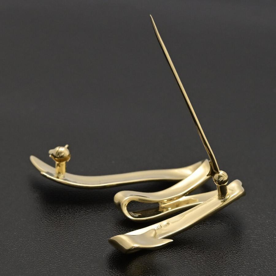 MIKIMOTO（ミキモト） 美品 イニシャル Mモチーフ ブローチ ピンタック