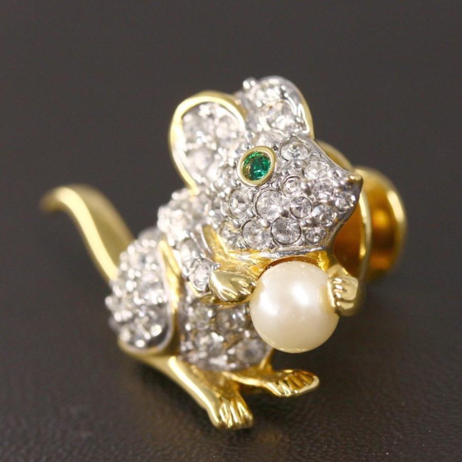 SWAROVSKI スワロフスキー ブローチ ネズミ SWAROVSKI スワロフスキー ネズミモチーフブローチ・ピンタック