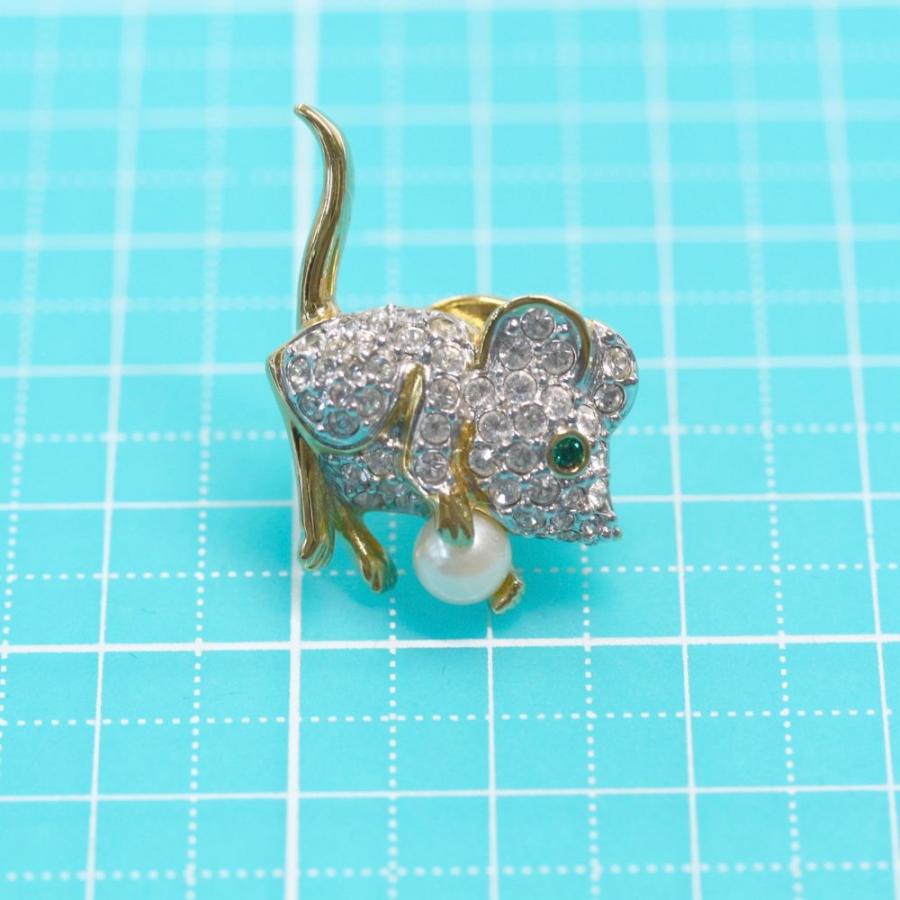 SWAROVSKI スワロフスキー ブローチ ネズミ SWAROVSKI スワロフスキー ネズミモチーフブローチ・ピンタック