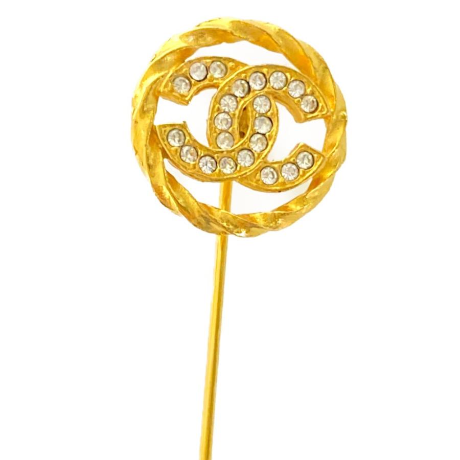 CHANEL シャネル ヴィンテージシャネル・ココマークサークルラペルピン 