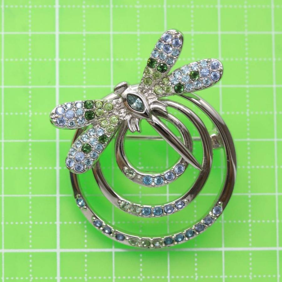 SWAROVSKI スワロフスキー トンボモチーフ・ブローチ