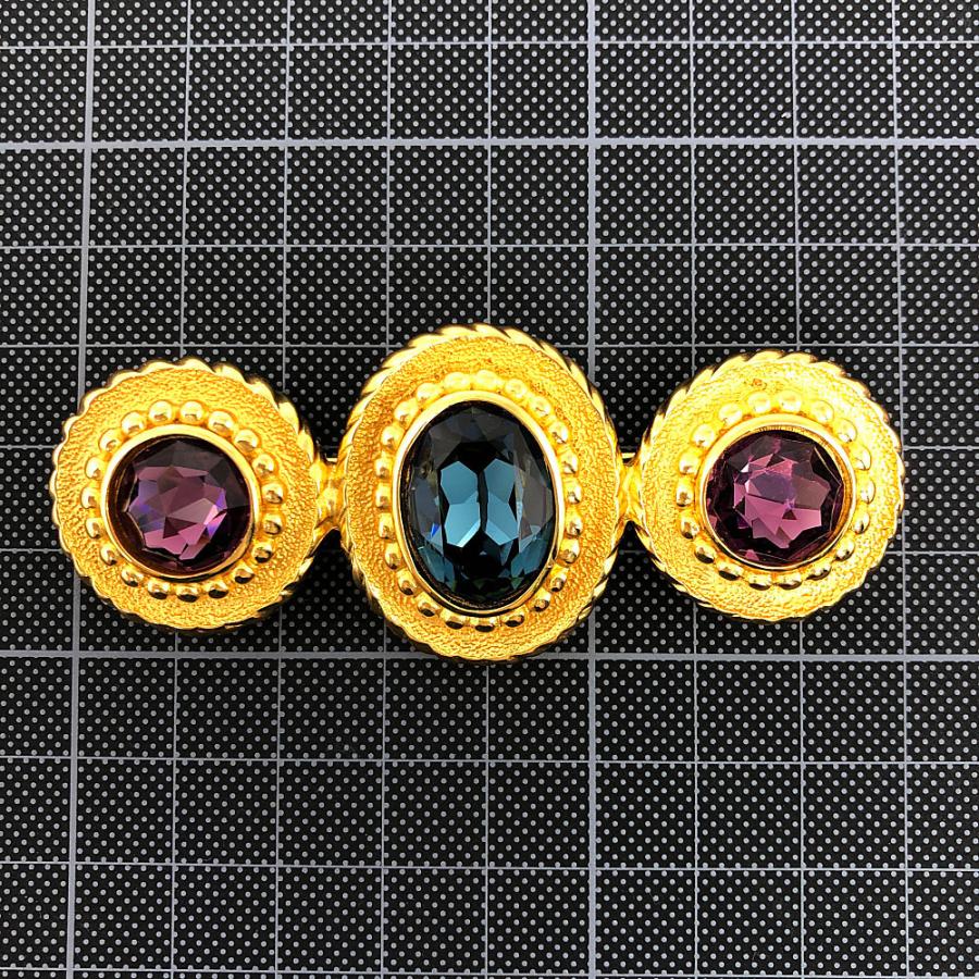 クリスチャンディオール カラーストーン ビジュー オーバル