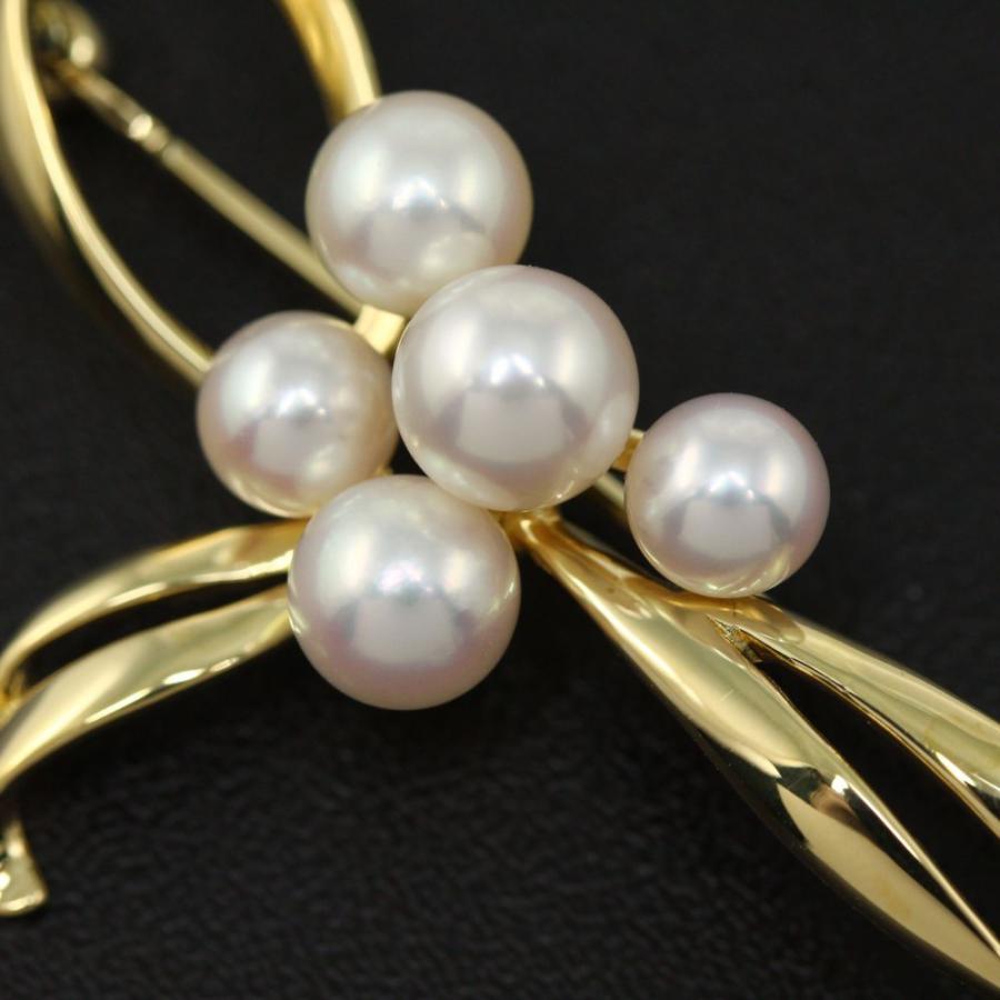 MIKIMOTO ミキモト 5P アコヤ真珠/パール ブローチ・ピンタック