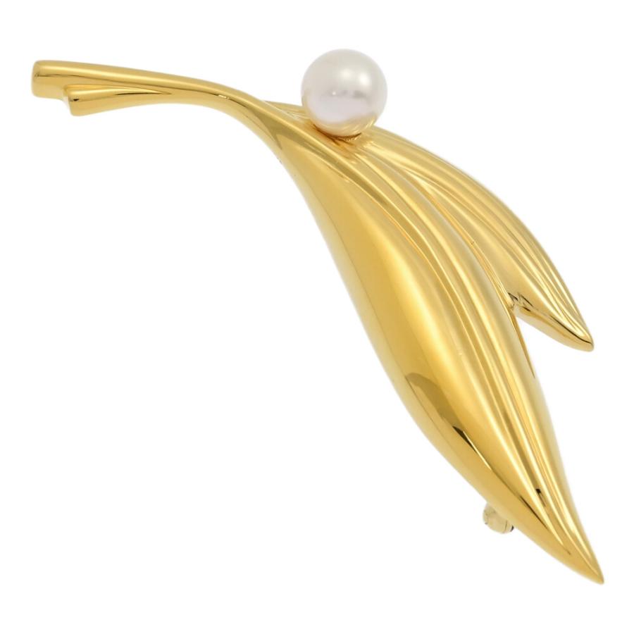 MIKIMOTO（ミキモト） シンプルライン リーフモチーフ アコヤ真珠