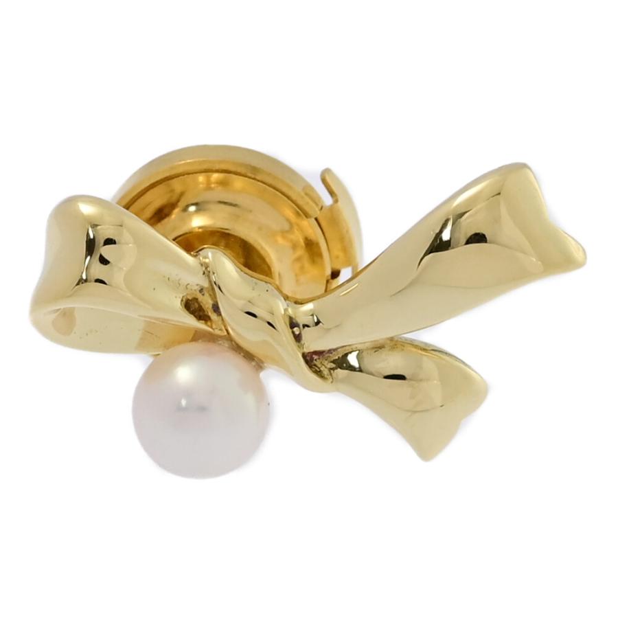 TASAKI 田崎真珠 パール リボン ブローチ 美品 タサキ 極上美品